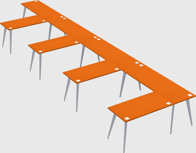 Modern l-shaped office desk