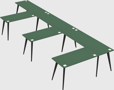 Modern l-shaped office desk