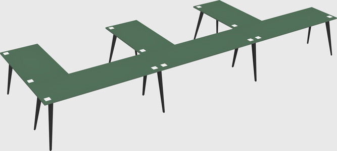 Modern l-shaped office desk