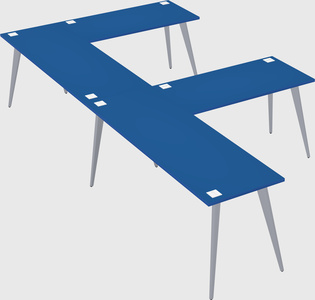 Modern l-shaped office desk