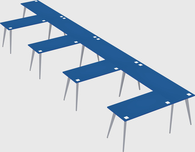 Modern l-shaped office desk