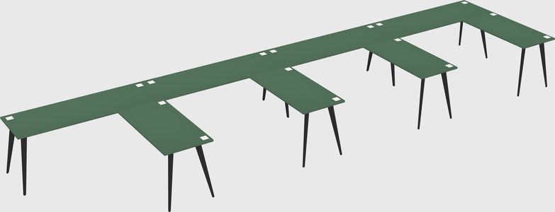Modern l-shaped office desk