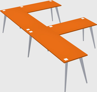Modern l-shaped office desk