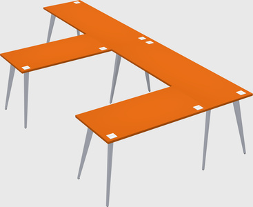 Modern l-shaped office desk