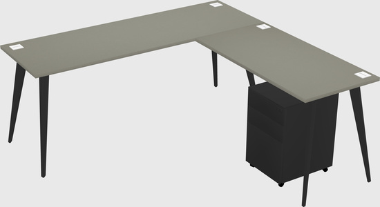 Modern L-shaped Office Desk