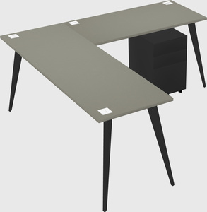 Modern l-shaped office desk