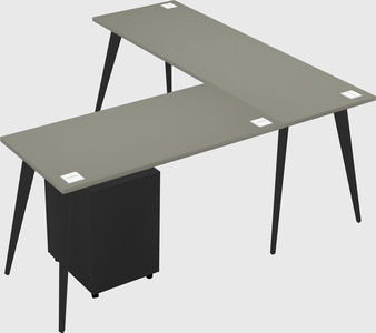 Modern l-shaped office desk