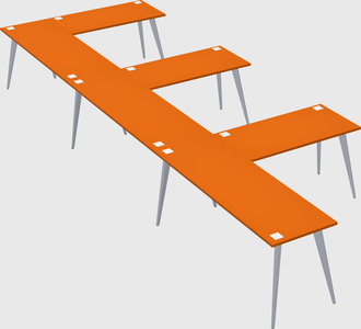 Modern l-shaped office desk
