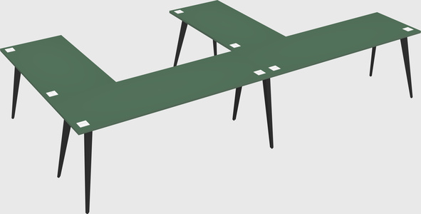 Modern l-shaped office desk