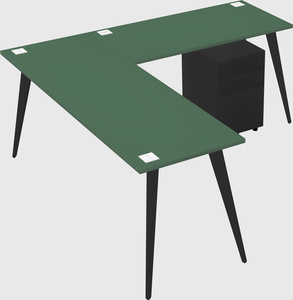 Modern l-shaped office desk