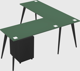 Modern l-shaped office desk