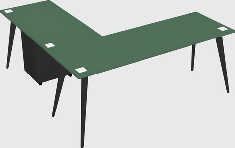 Modern l-shaped office desk