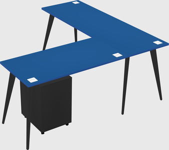 Modern l-shaped office desk