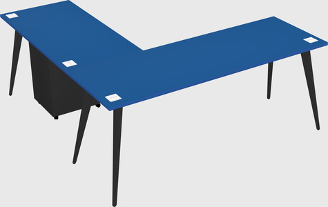 Modern l-shaped office desk