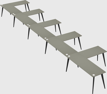 Modern l-shaped office desk