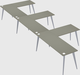 Modern l-shaped office desk