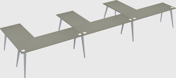Modern l-shaped office desk