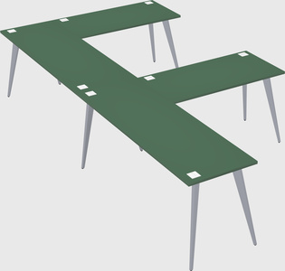 Modern l-shaped office desk