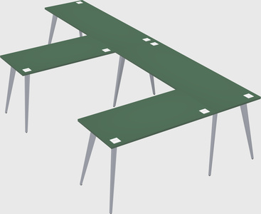 Modern l-shaped office desk