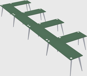Modern l-shaped office desk