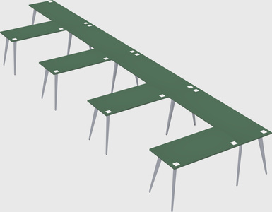Modern l-shaped office desk