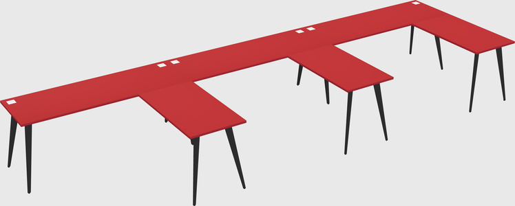 Modern l-shaped office desk