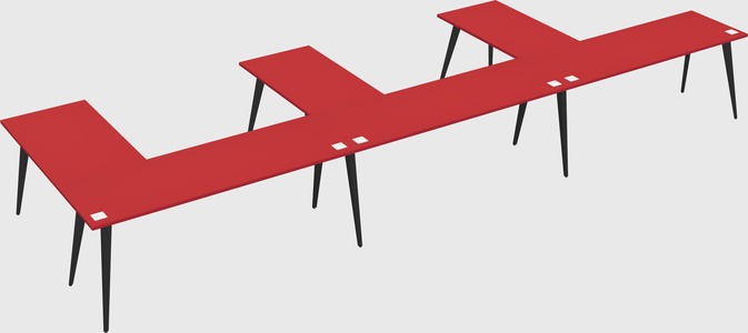 Modern l-shaped office desk