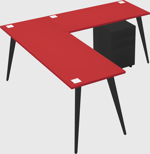 Modern l-shaped office desk