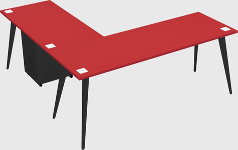 Modern l-shaped office desk