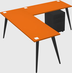 Modern l-shaped office desk