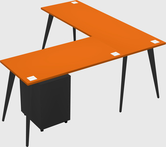 Modern l-shaped office desk