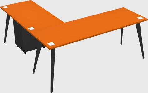 Modern l-shaped office desk