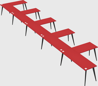 Modern l-shaped office desk