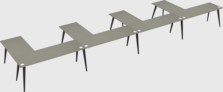 Modern l-shaped office desk