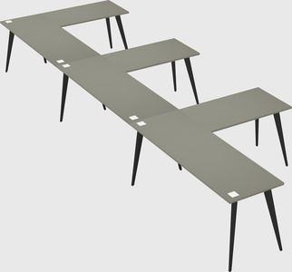 Modern l-shaped office desk