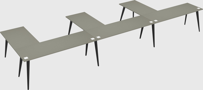 Modern l-shaped office desk