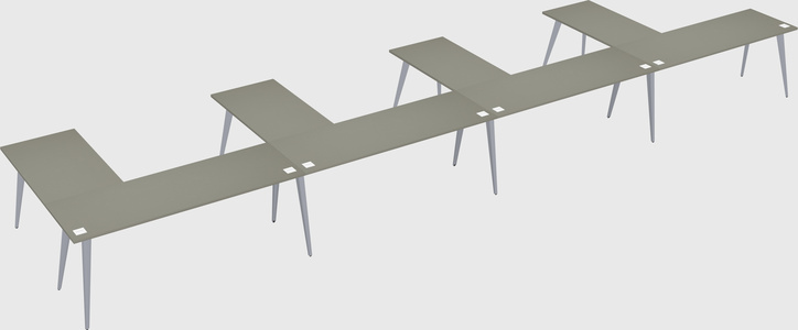 Modern l-shaped office desk