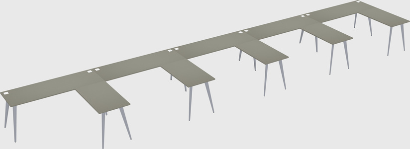 Modern l-shaped office desk
