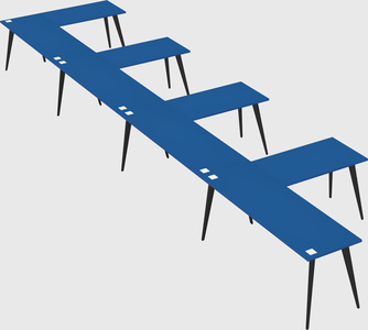 Modern l-shaped office desk