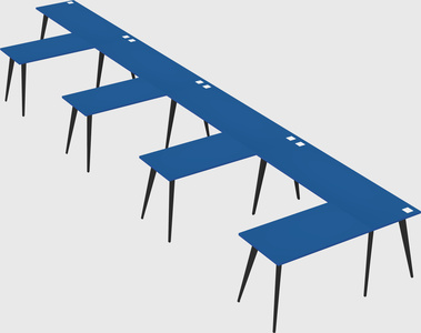Modern l-shaped office desk