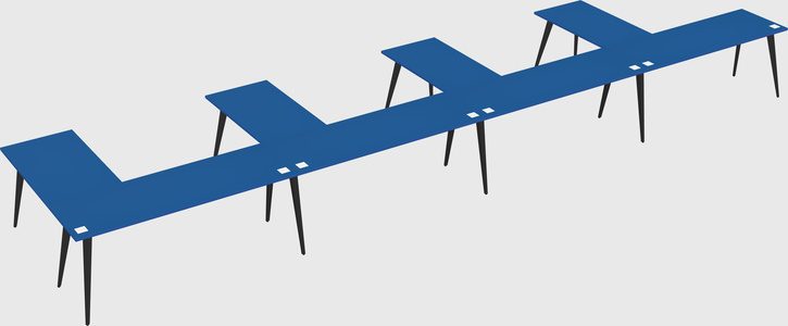 Modern l-shaped office desk