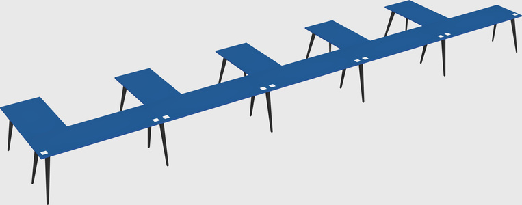Modern l-shaped office desk