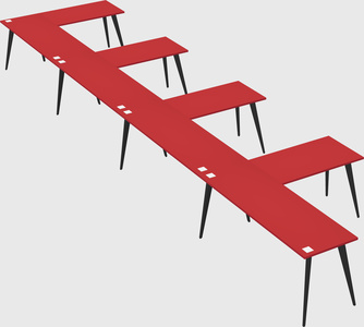 Modern l-shaped office desk