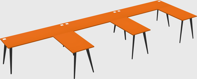 Modern l-shaped office desk