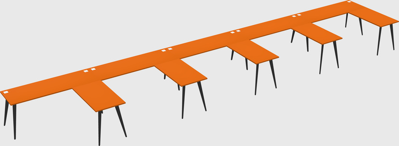 Modern l-shaped office desk