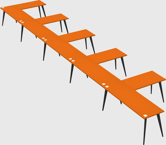 Modern l-shaped office desk