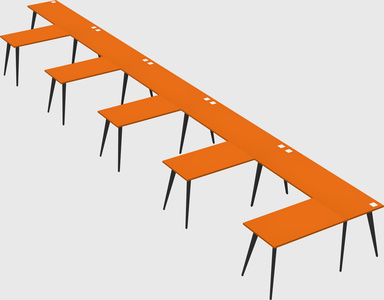 Modern l-shaped office desk