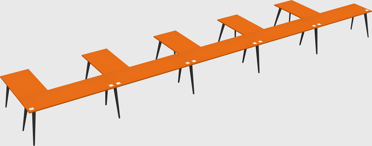 Modern l-shaped office desk