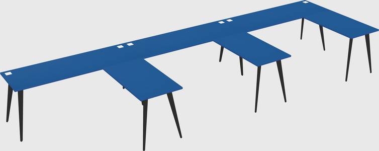 Modern l-shaped office desk