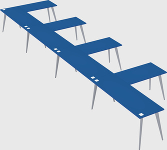 Modern l-shaped office desk